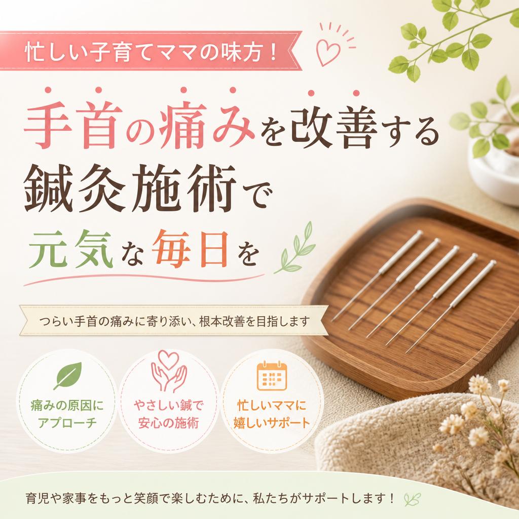 忙しい子育てママの味方！手首の痛みを改善する鍼灸施術で元気な毎日を